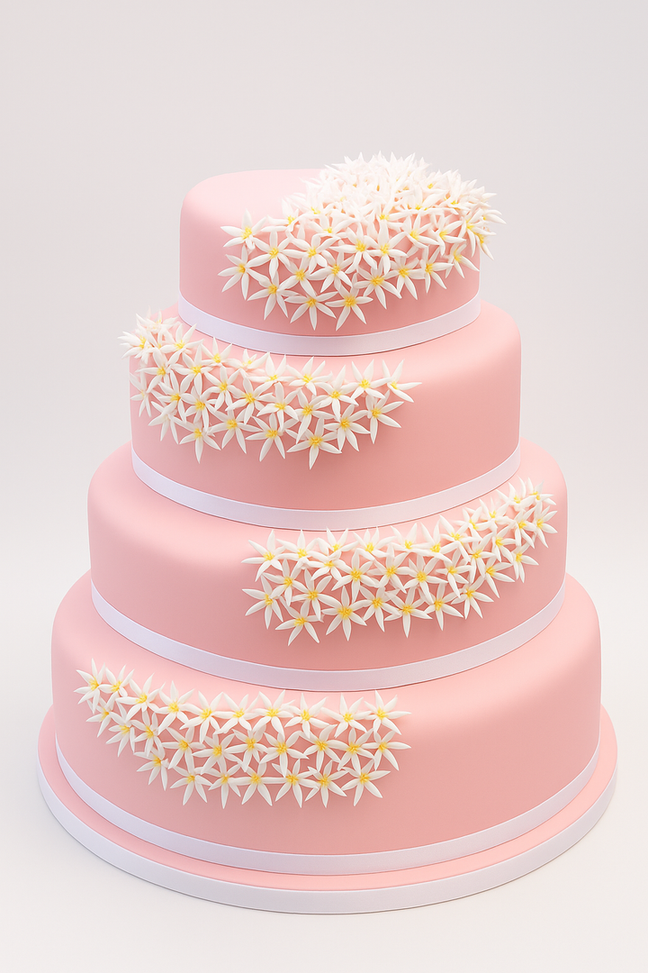 Blush Blossom Combination Cake