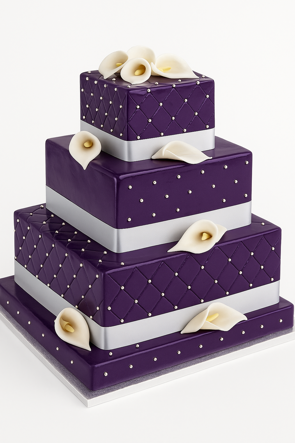 Royal Amethyst Calla Combination Cake