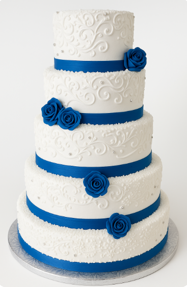 Sapphire Rose Elegance Combination Cake