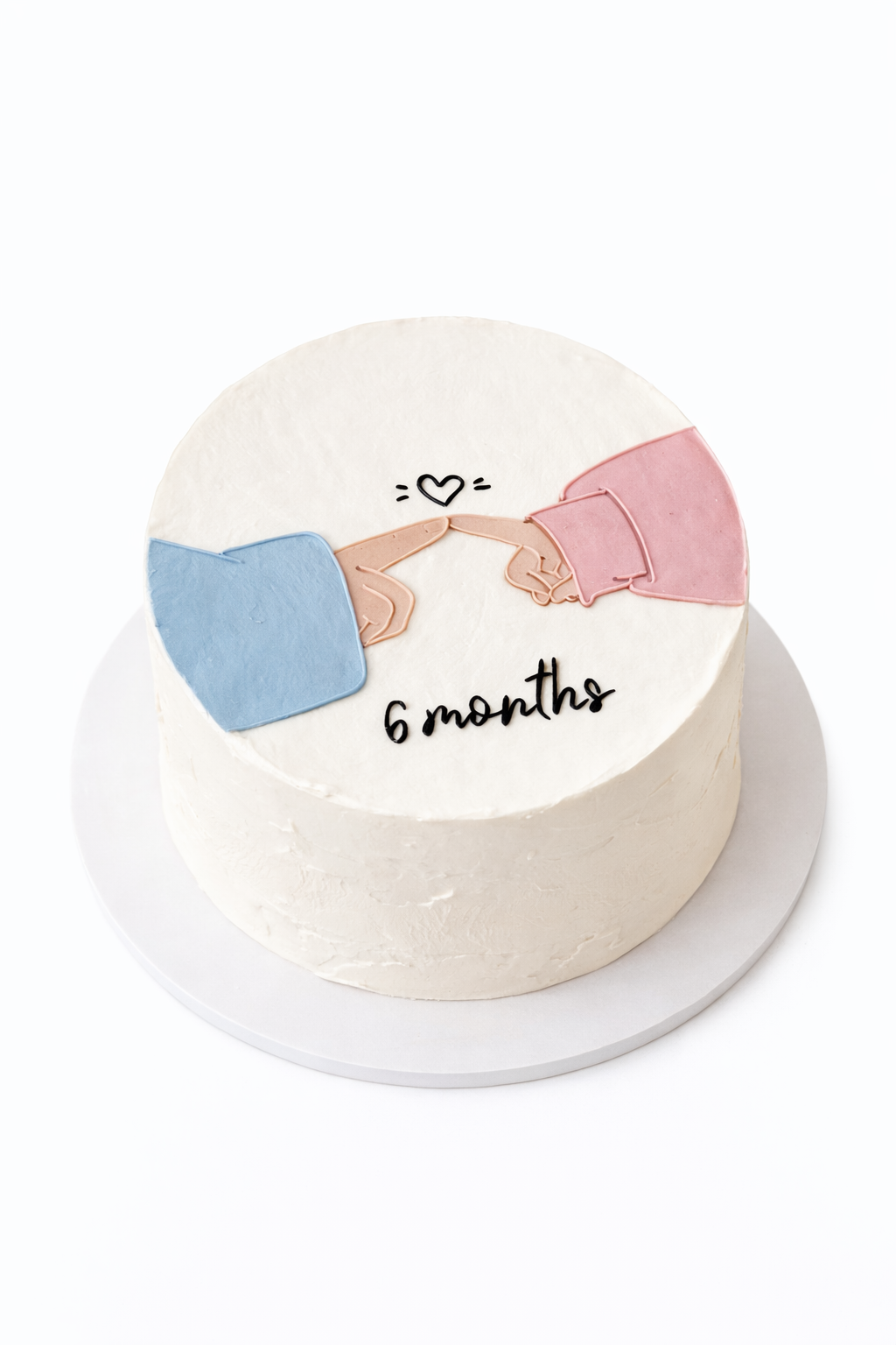 Couple Hands Anniversary Cake