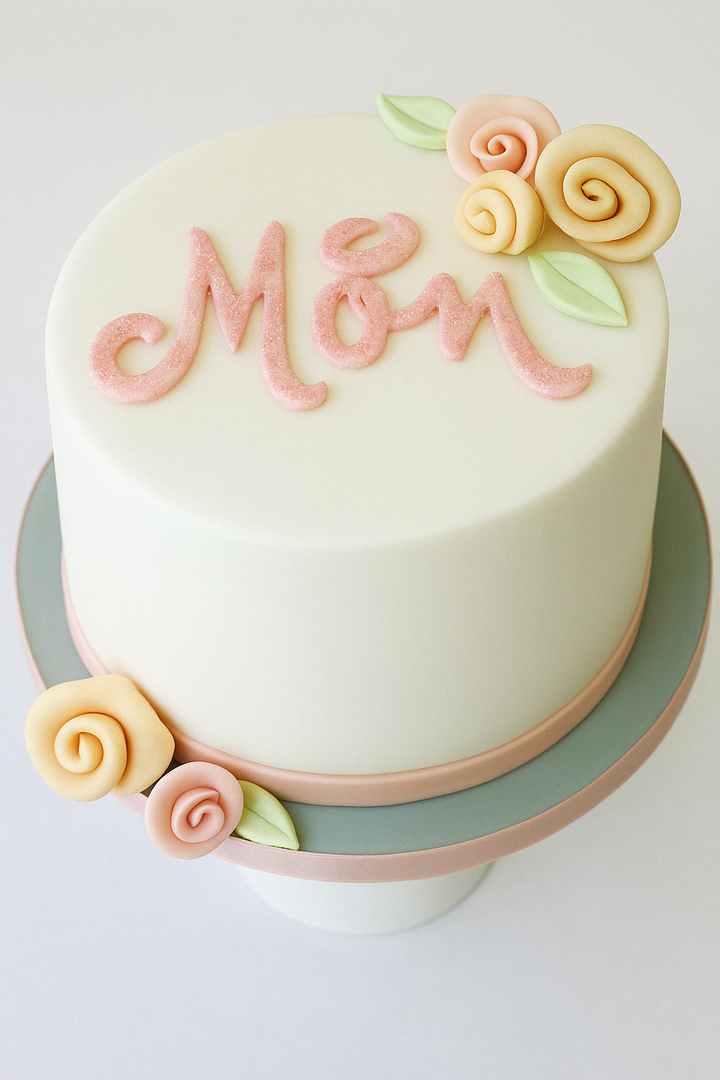 Elegant Floral Mom Cake