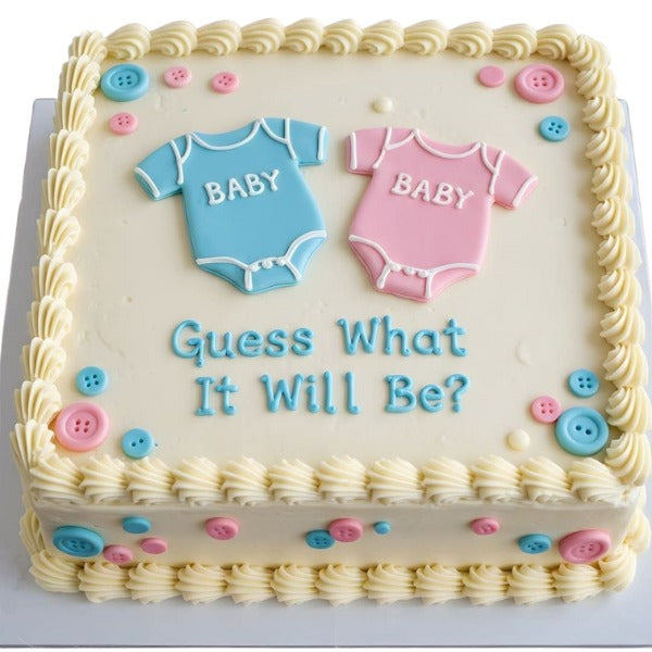 Gender Reveal Baby Onesie Cake
