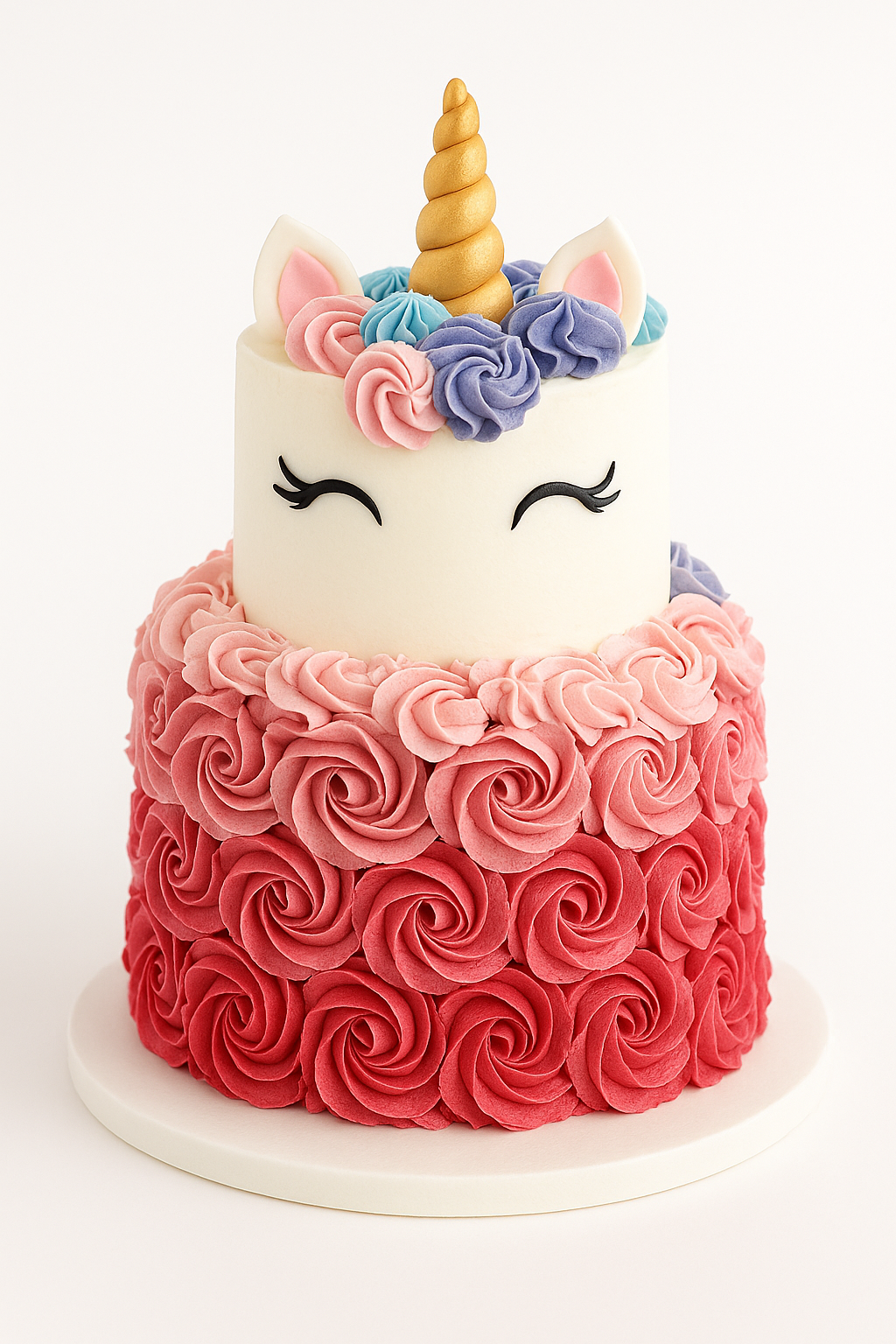 Rosette Mane Unicorn Combination Cake