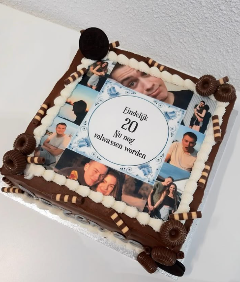 Personalised Photo Memory Cream Cake